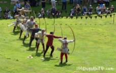 A photograph of the archers in action.