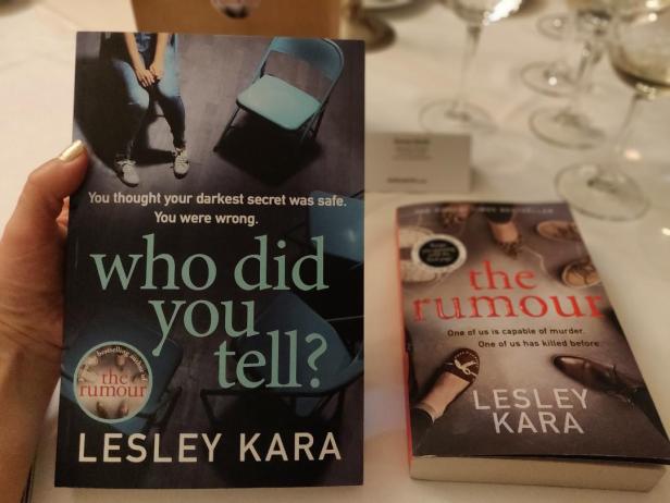 Lesley Kara's novels: Who Did You Tell and The Rumour